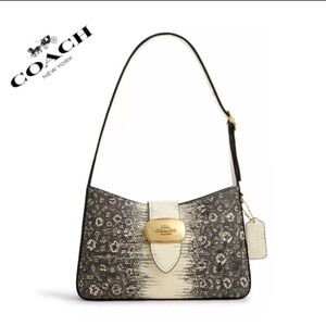 Coach Lizard Embossed Eliza Shoulder Bag